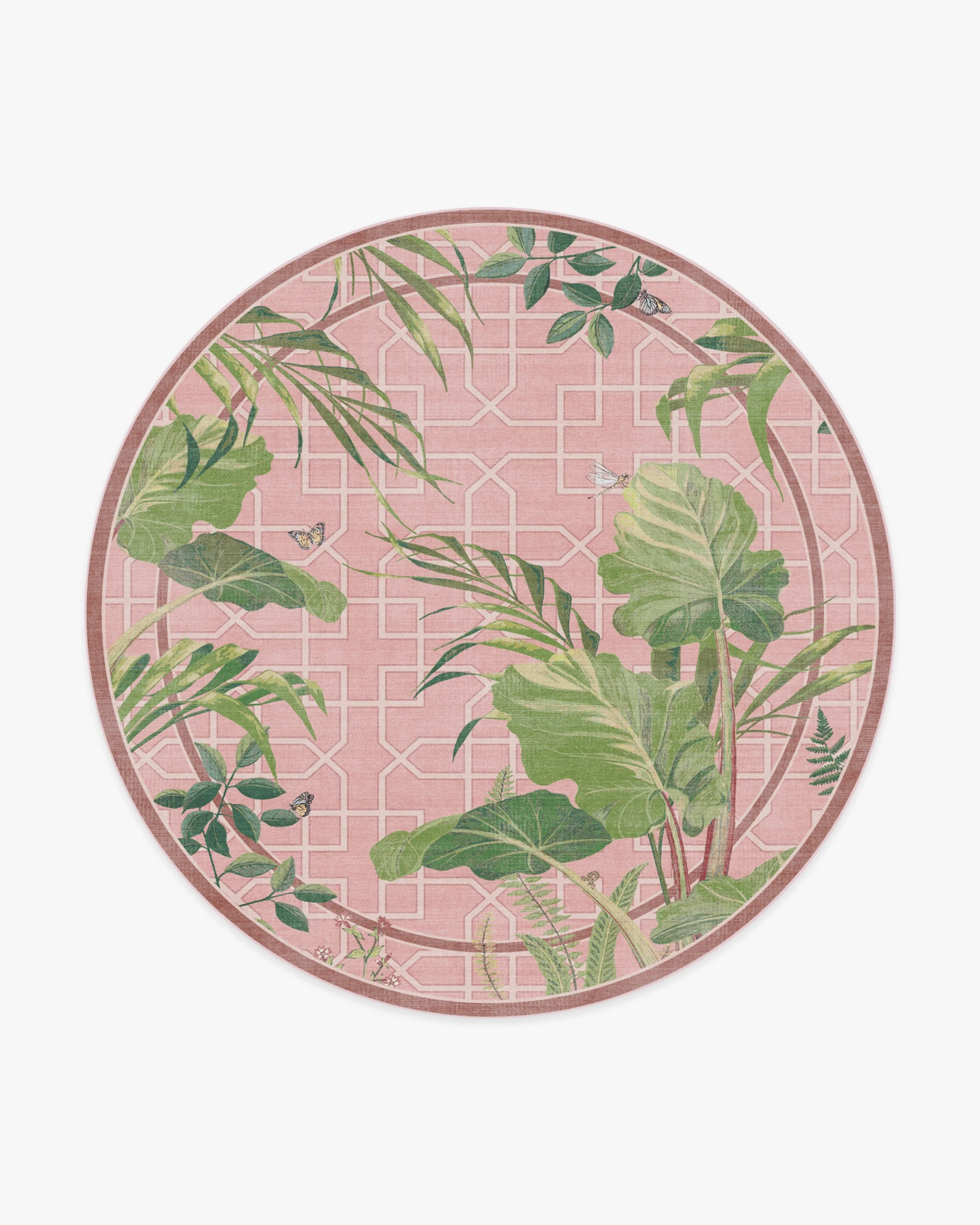 Palm House Rose Rug by Sanderson