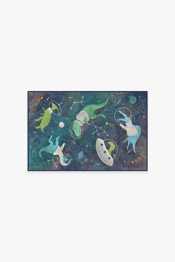 Dinosaurs in Space Rug