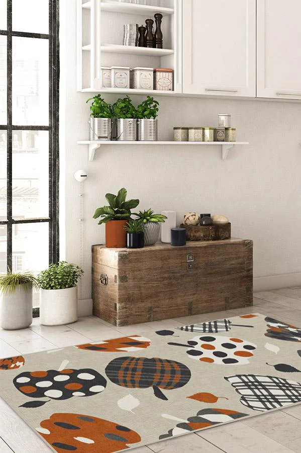Pumpkin Orange Flatwoven Rug