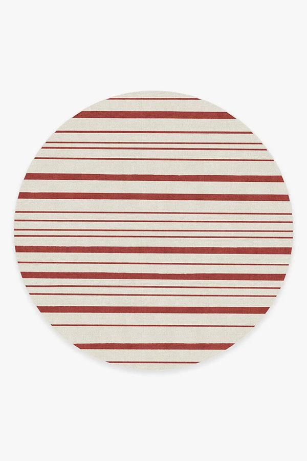 Hudson Stripe Red Flatwoven Rug