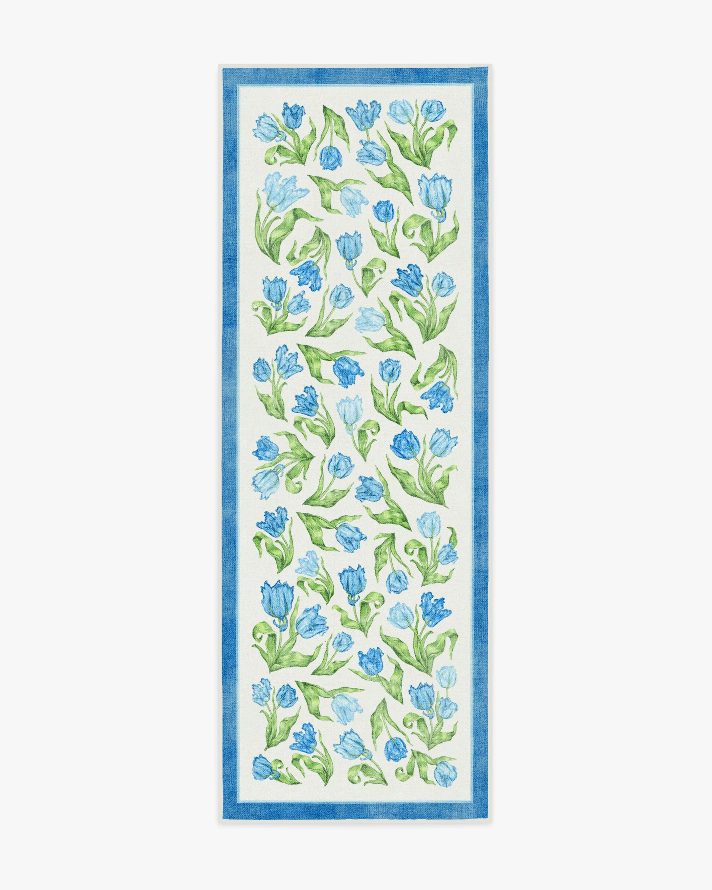 Garden Party Blue Flatwoven Rug by Mrs. Alice