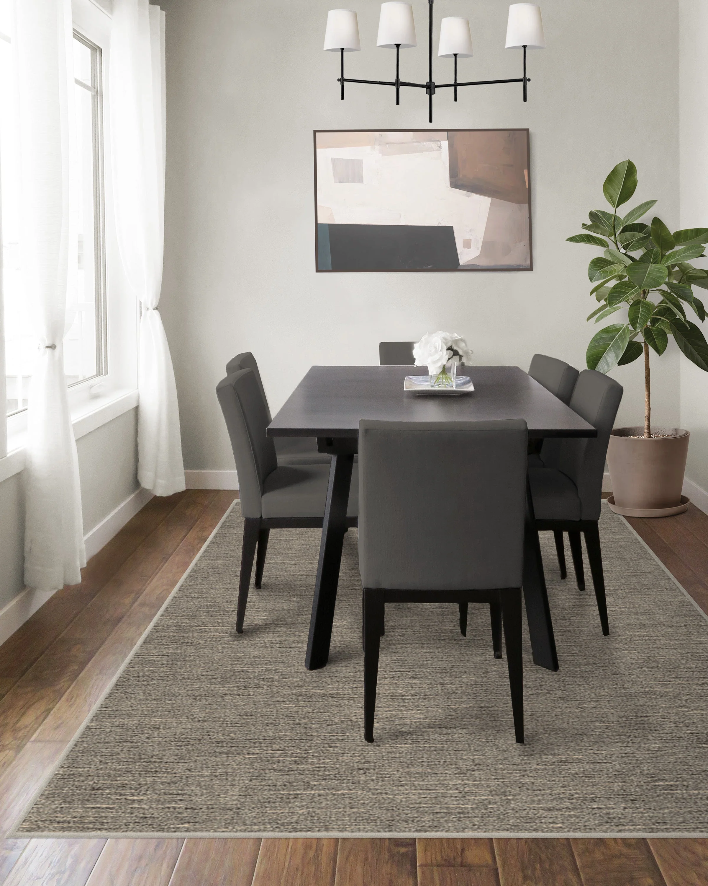 Melange Solid Natural Stone Rug