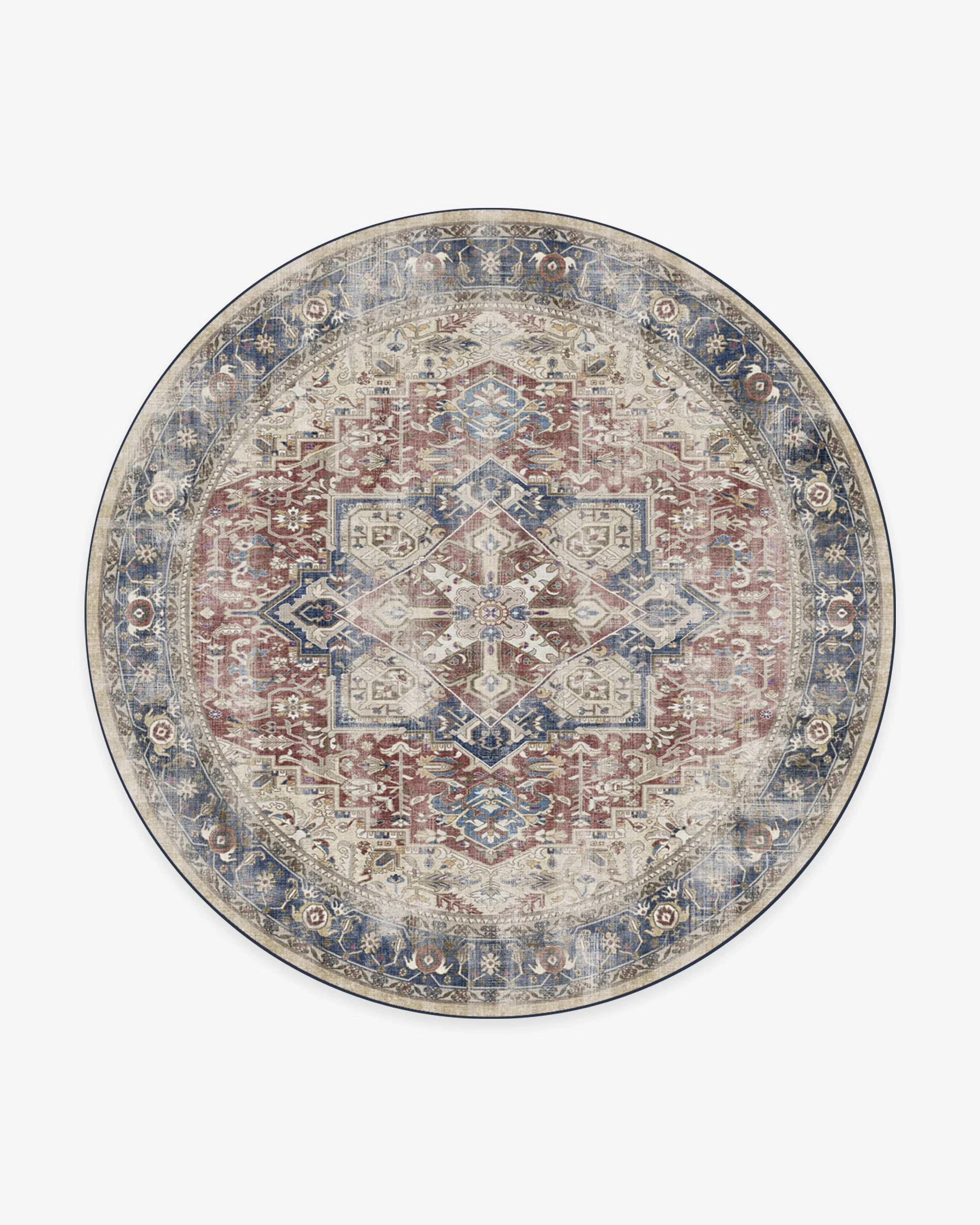 Kamran Royal Blue Flatwoven Rug