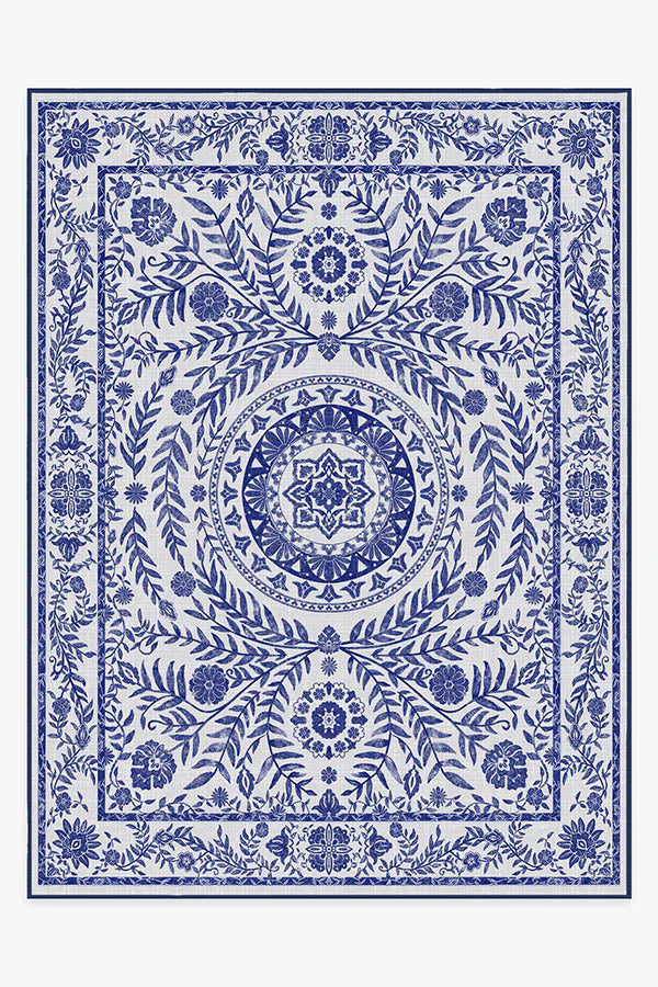 Fontaine Delft Blue Outdoor Rug