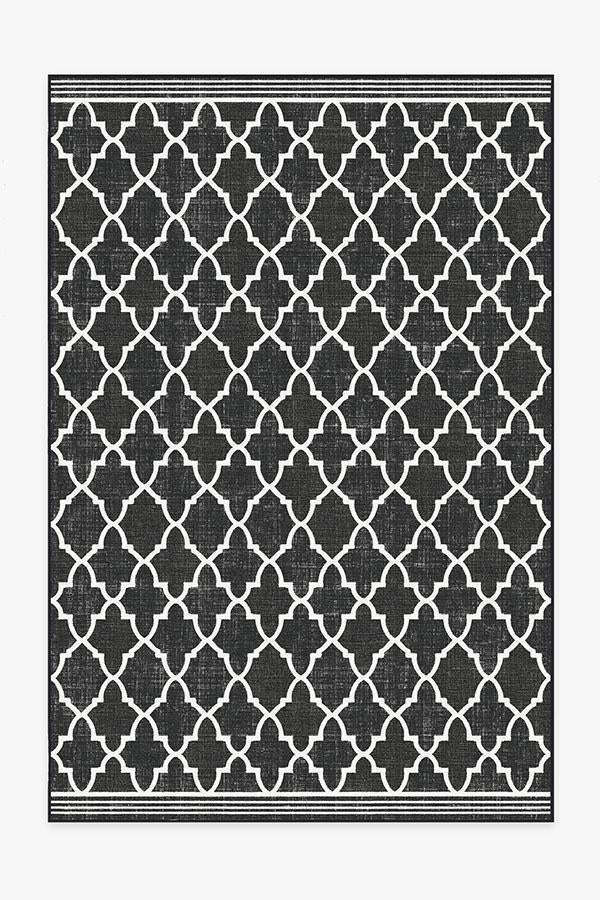 Varia Trellis Black Outdoor Rug