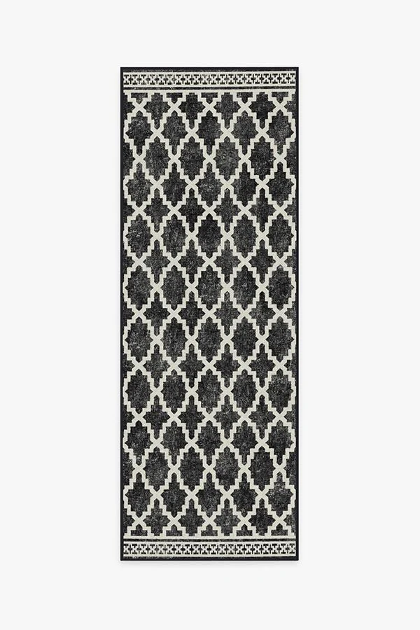 Cleo Trellis Black Outdoor Rug