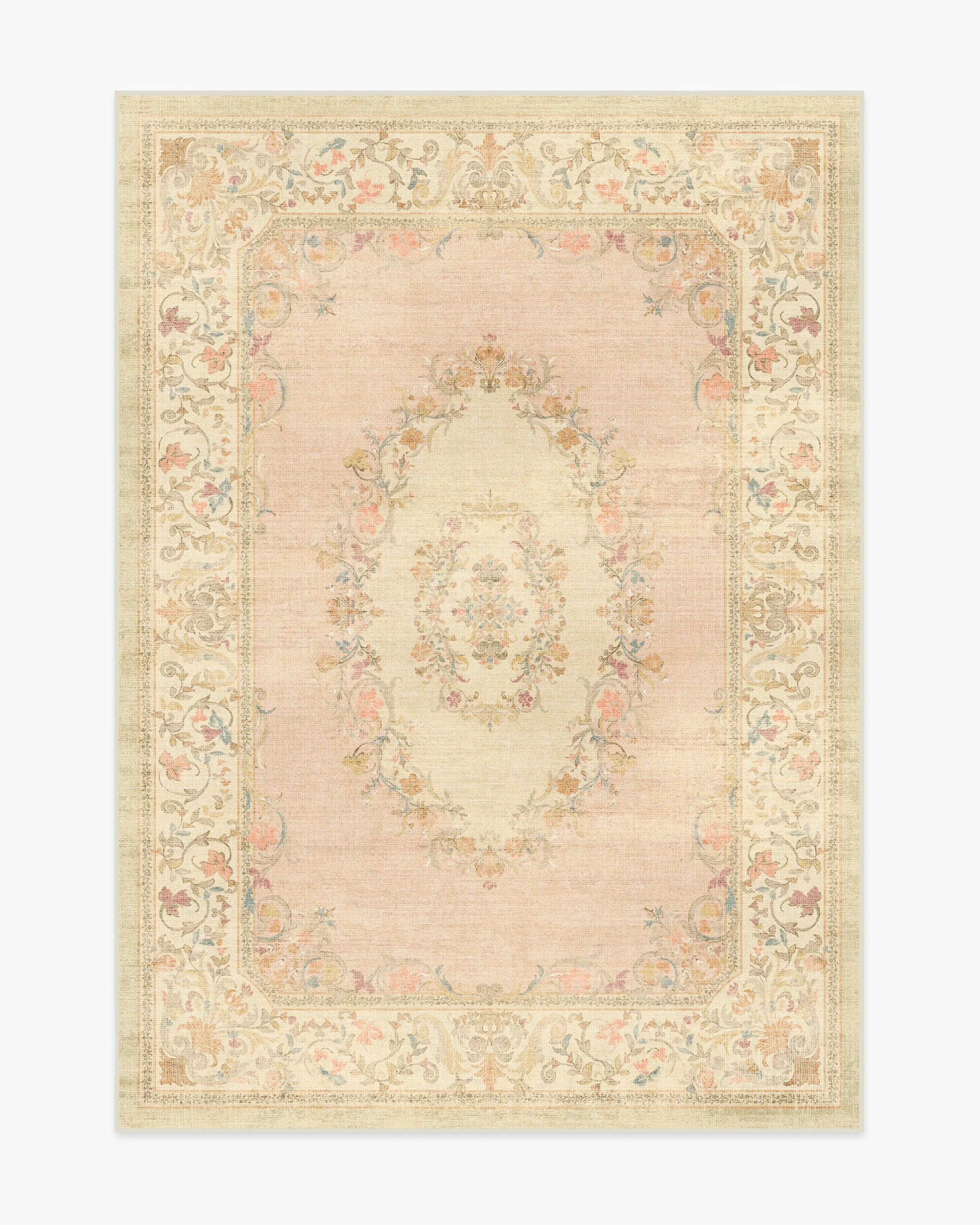 Lady Whistledown Vintage Pink Flatwoven Rug by Bridgerton