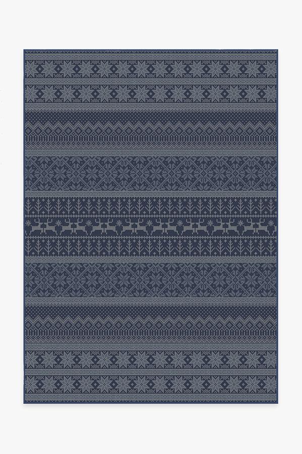 Fair Isle Blue Flatwoven Rug