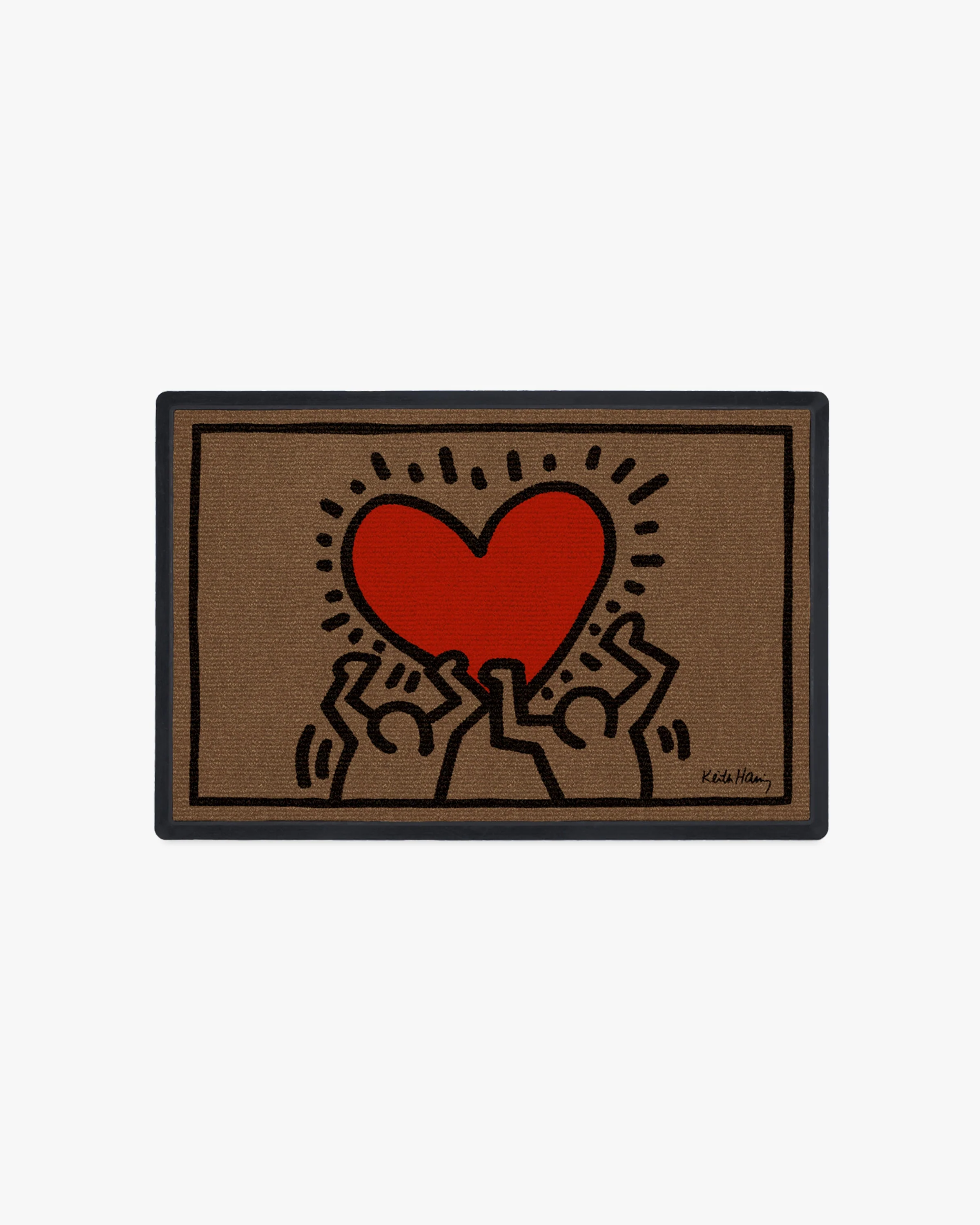 Holding Heart Doormat by Keith Haring