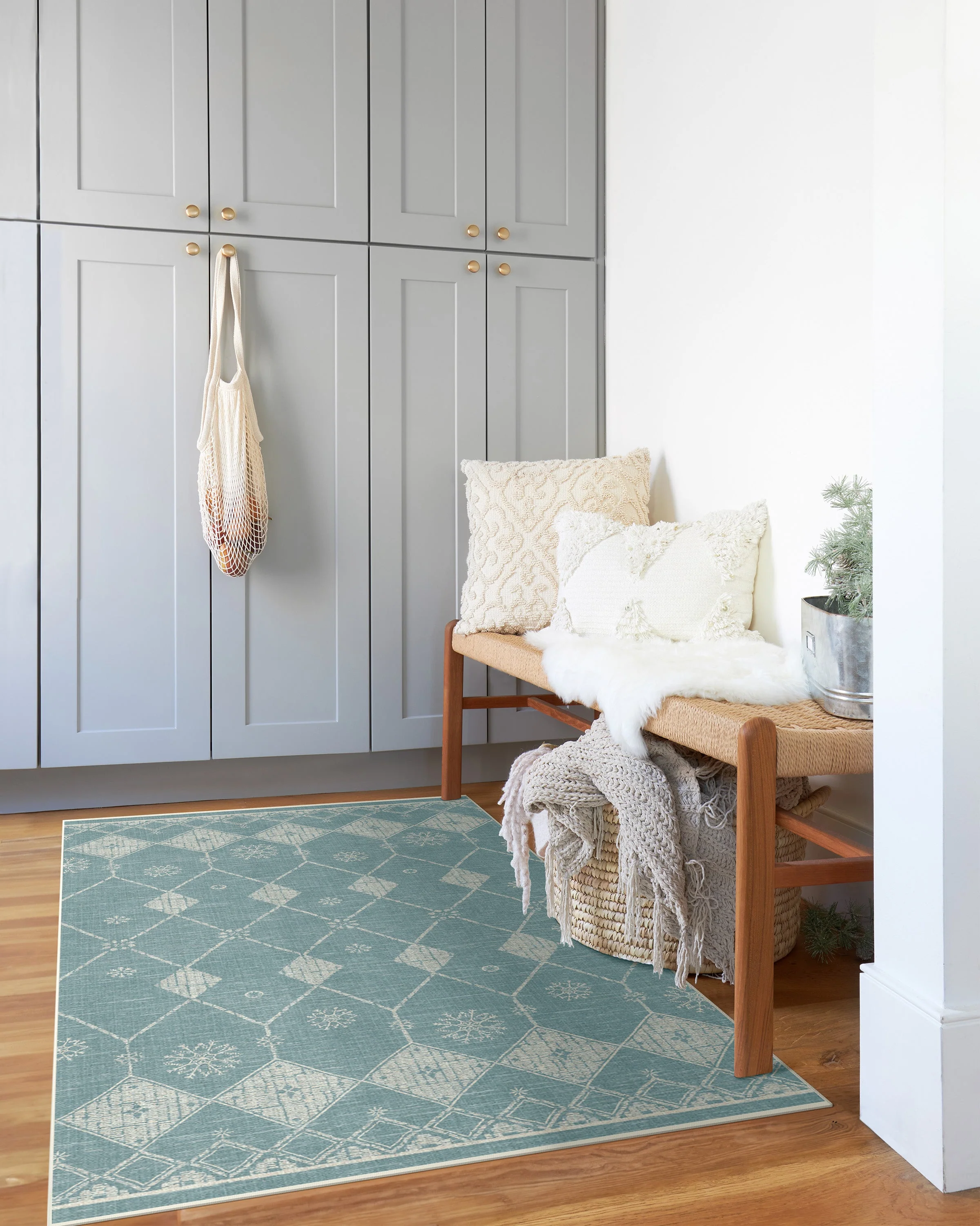 Lumia Pale Blue Flatwoven Rug