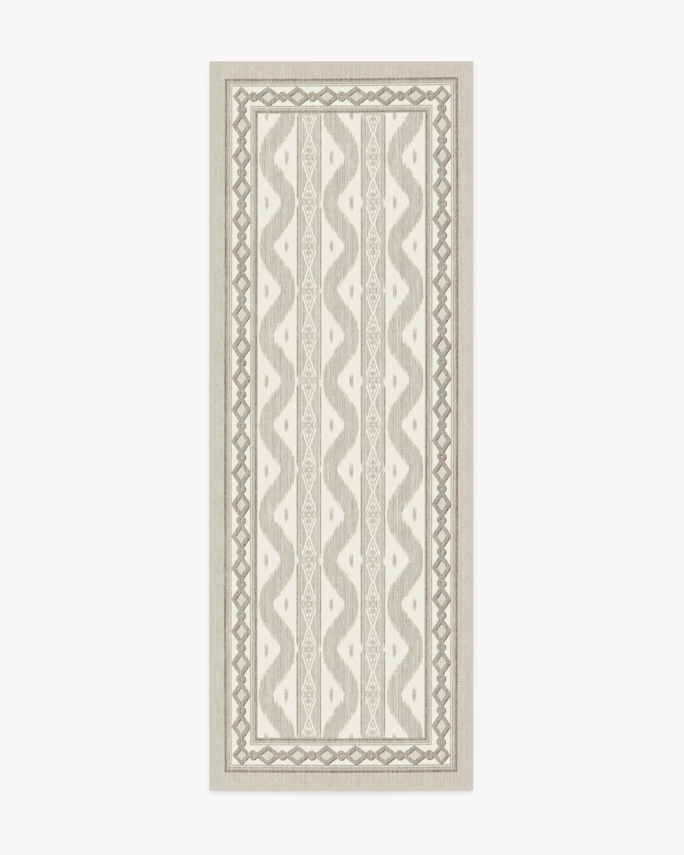 Ava Ikat Beige Flatwoven Rug by Mrs. Alice