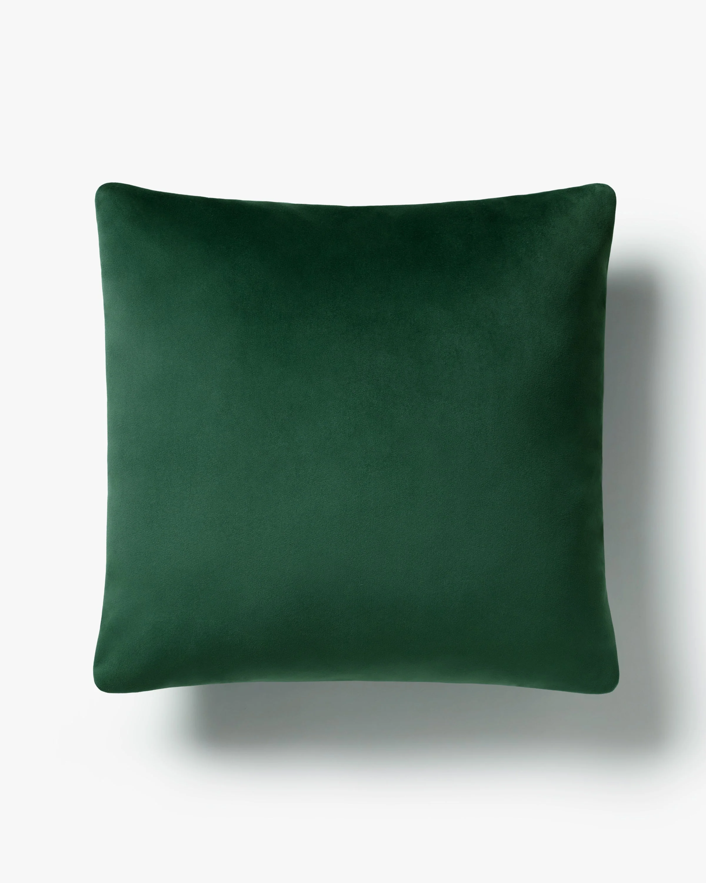Spruce Green Velvet Throw Pillow
