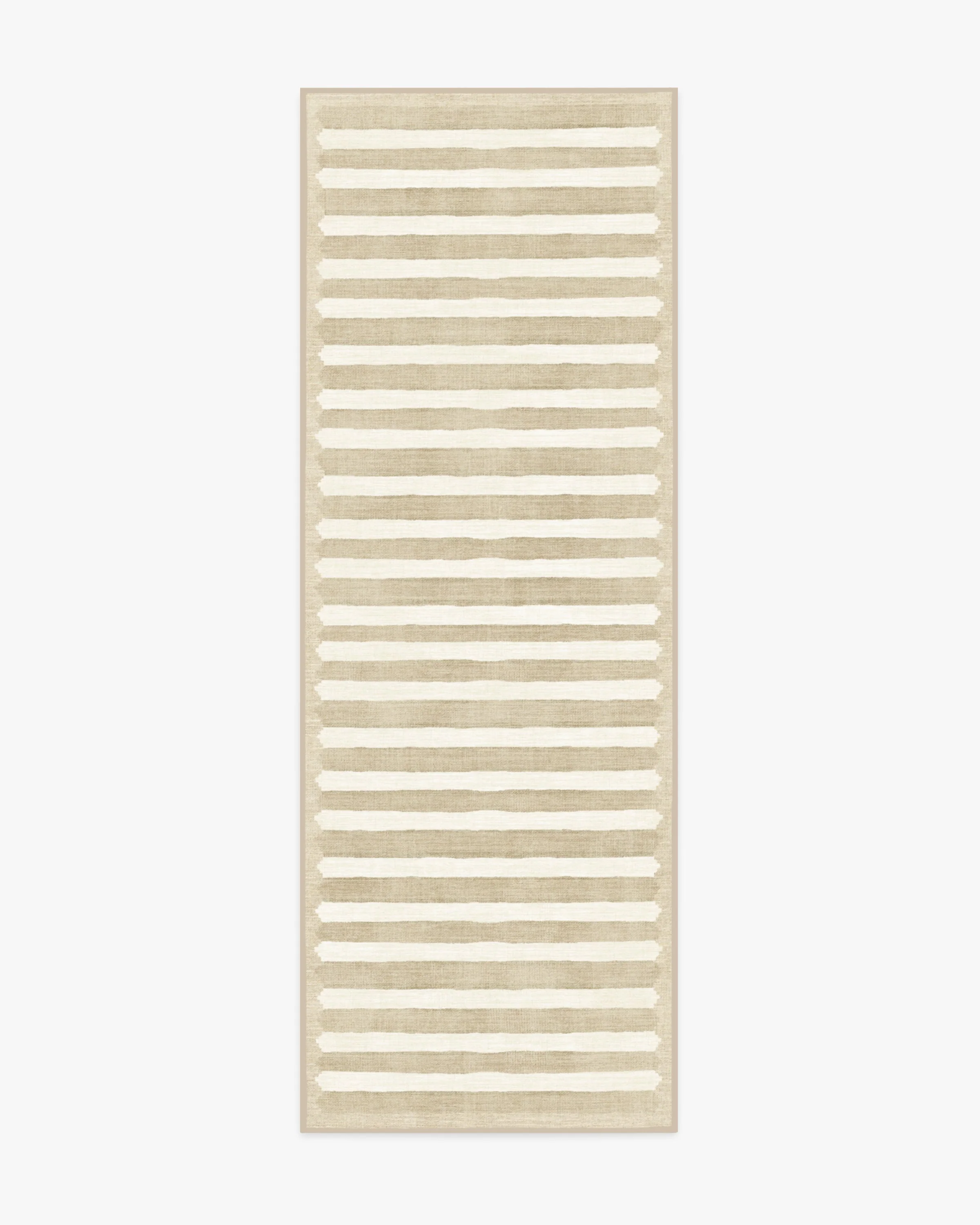 Elin Stripe Latte Cream Flatwoven Rug by goop