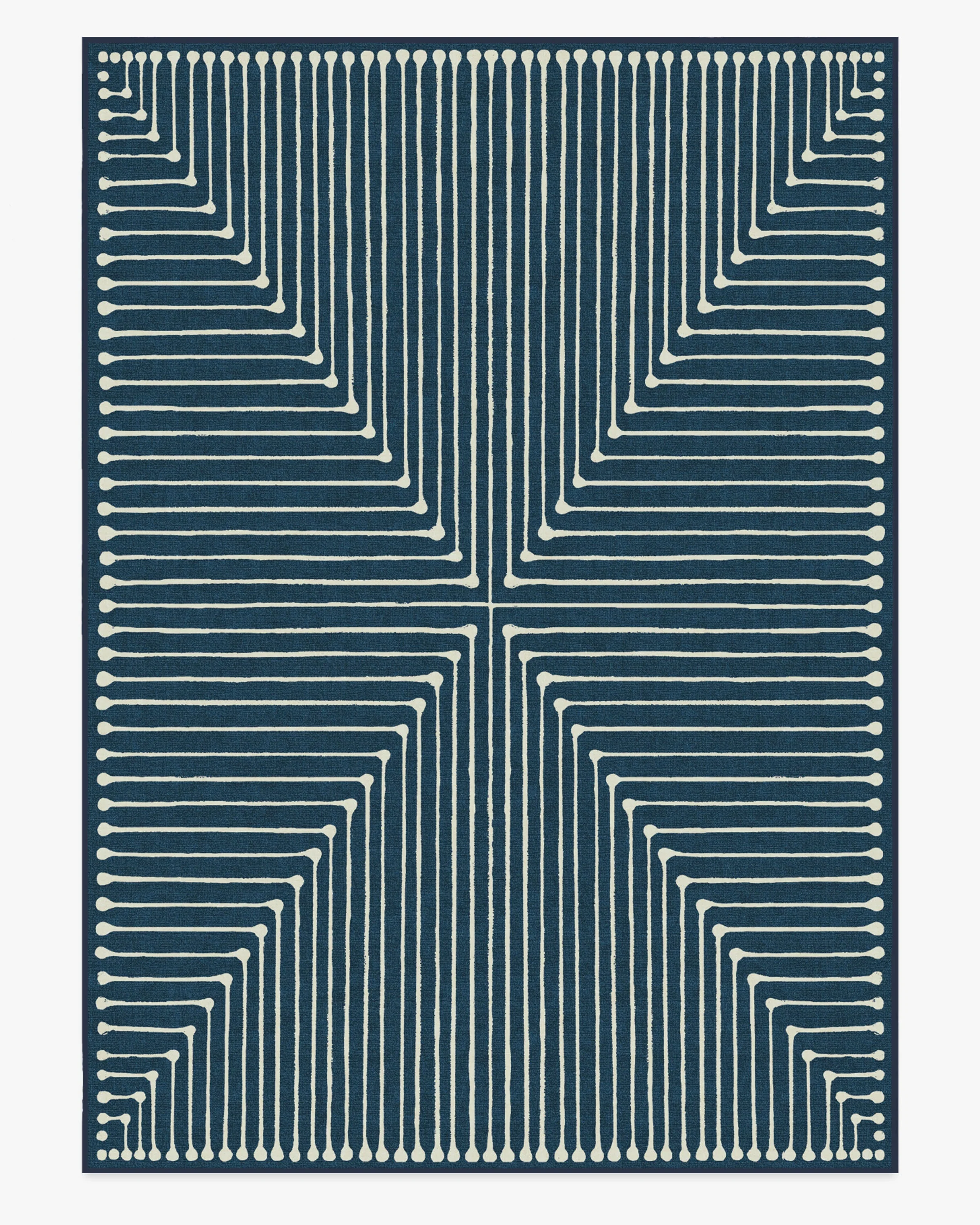 Inkdrop Lapis Blue Rug by Jonathan Adler