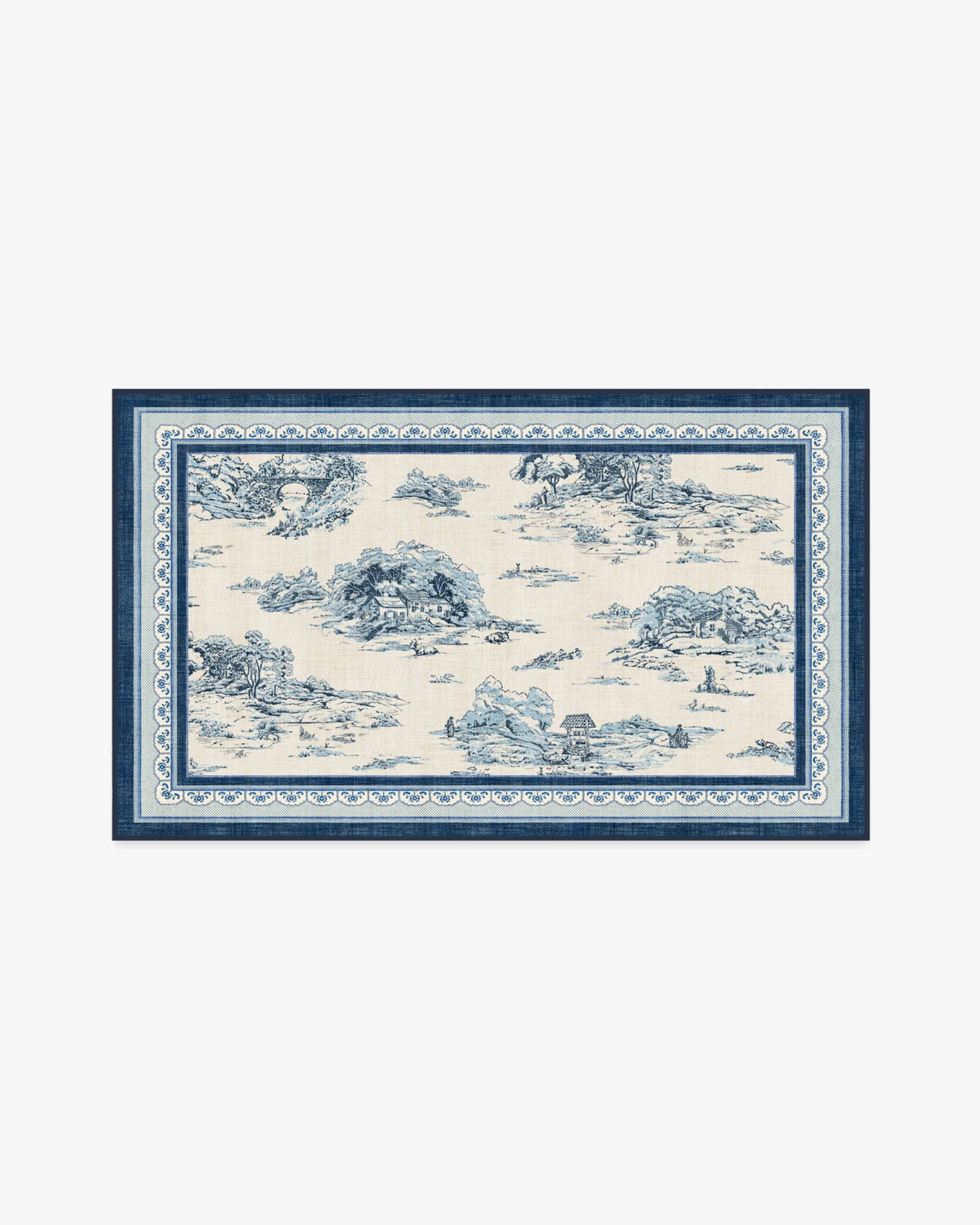 Provence Toile Delft Blue Rug