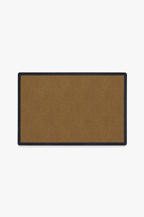 Looped Solid Dark Coir Doormat