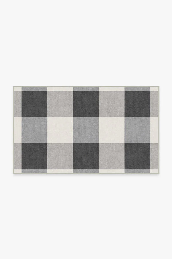 Buffalo Plaid Black & White Rug