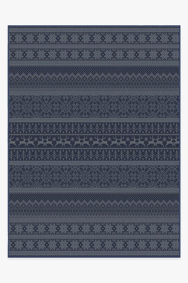 Fair Isle Blue Flatwoven Rug