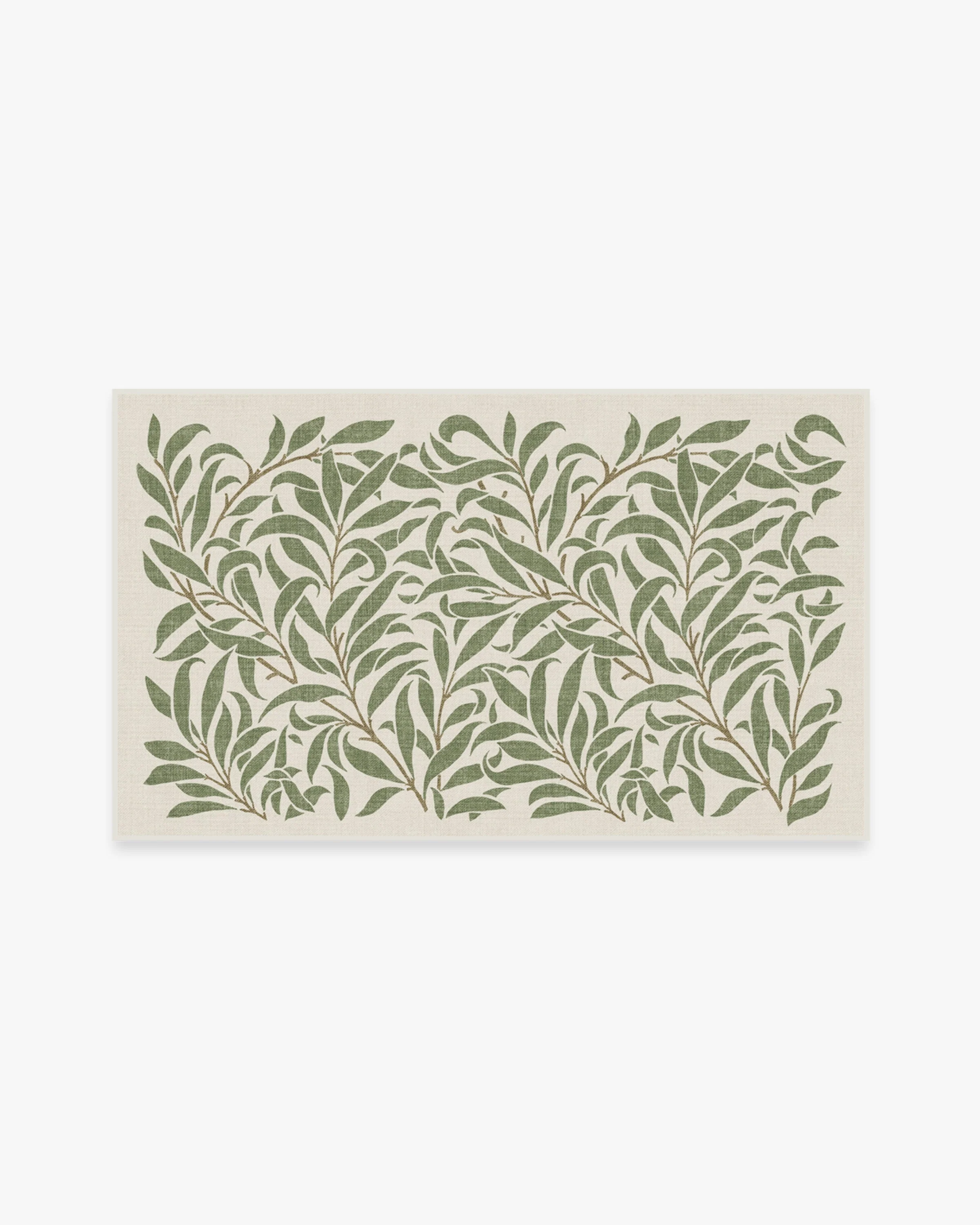 Pure Willow Boughs Green Flatwoven Rug by Morris & Co.