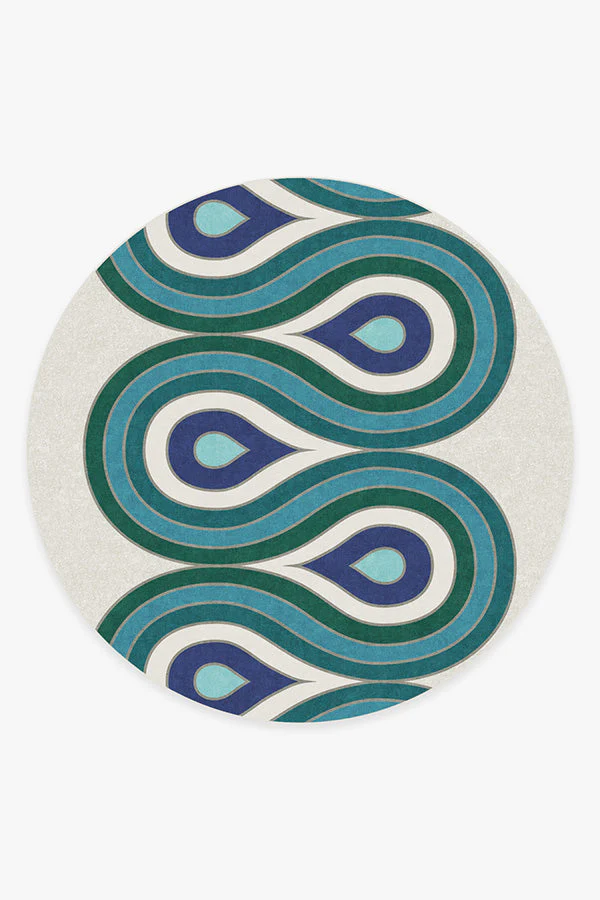 Milano Peacock Rug by Jonathan Adler