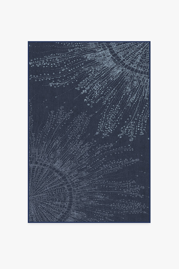 Jellyfish Bloom Navy Flatwoven Rug