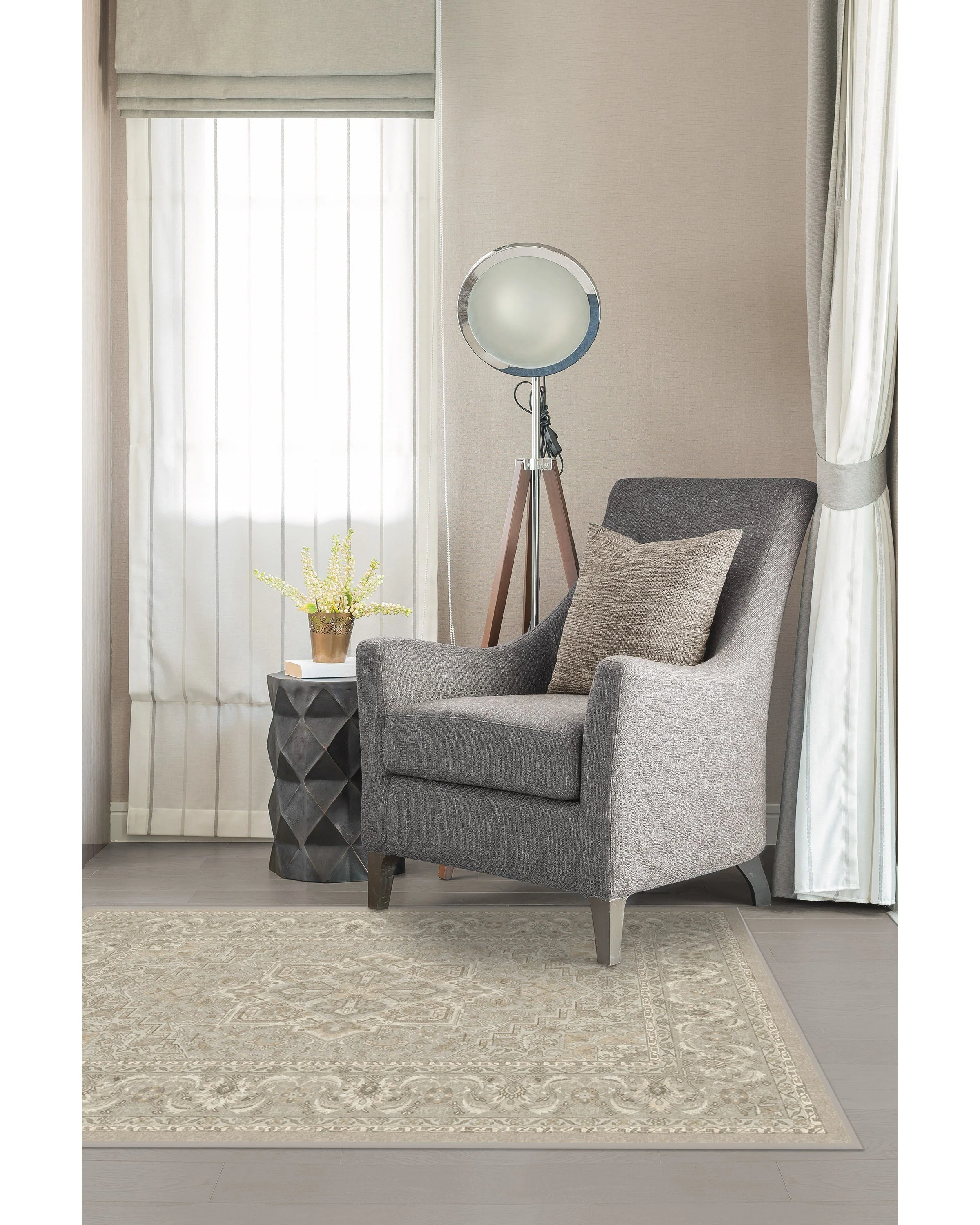 Hendesi Heriz Cream Rug