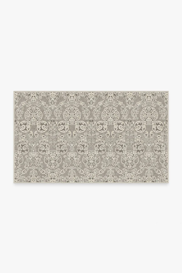 Mickey Damask Stone Flatwoven Rug