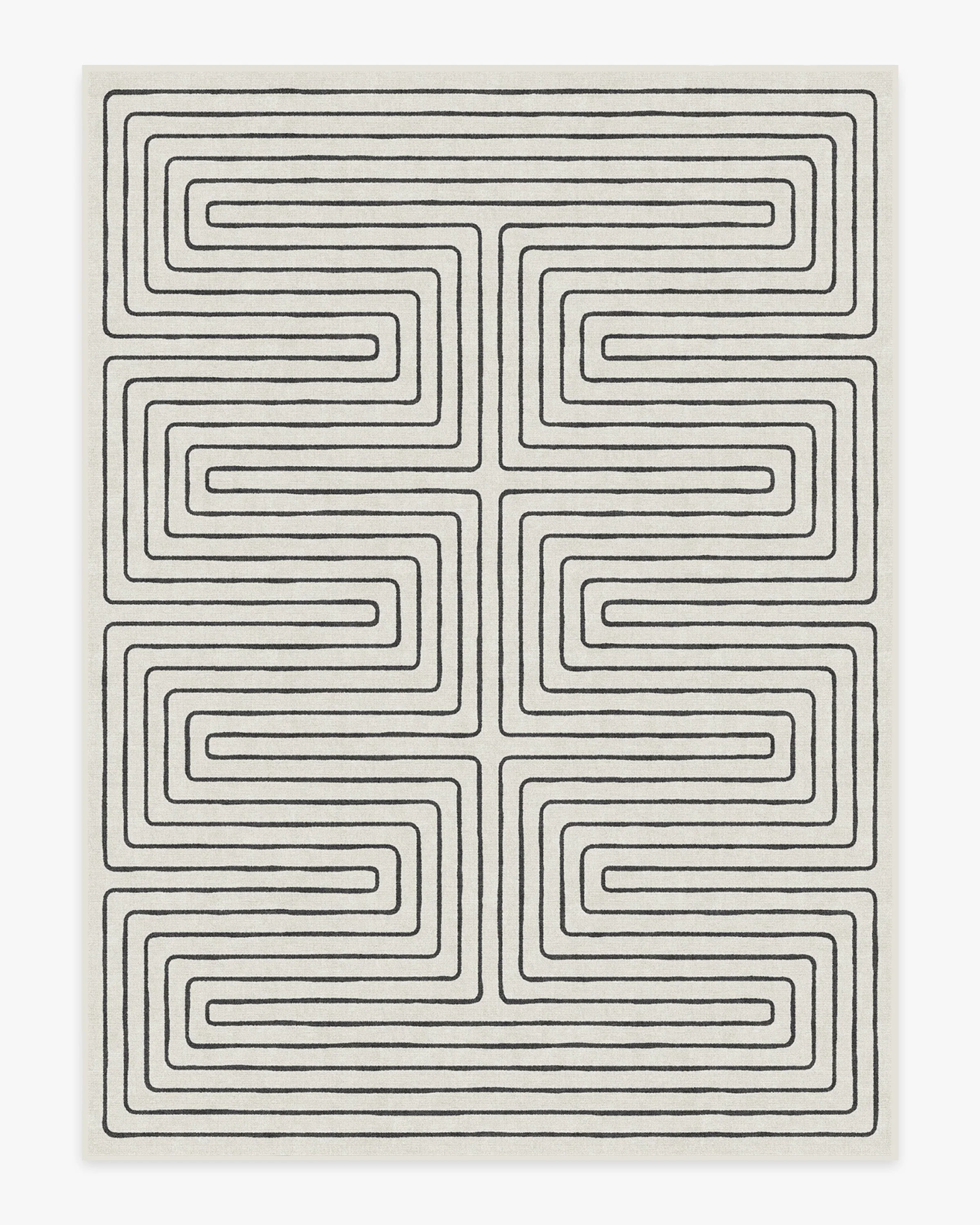 Labyrinth Black & Ivory Flatwoven Rug by Jonathan Adler