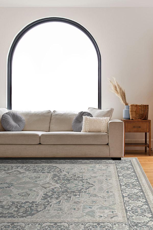 Hendesi Heriz Abalone Flatwoven Rug