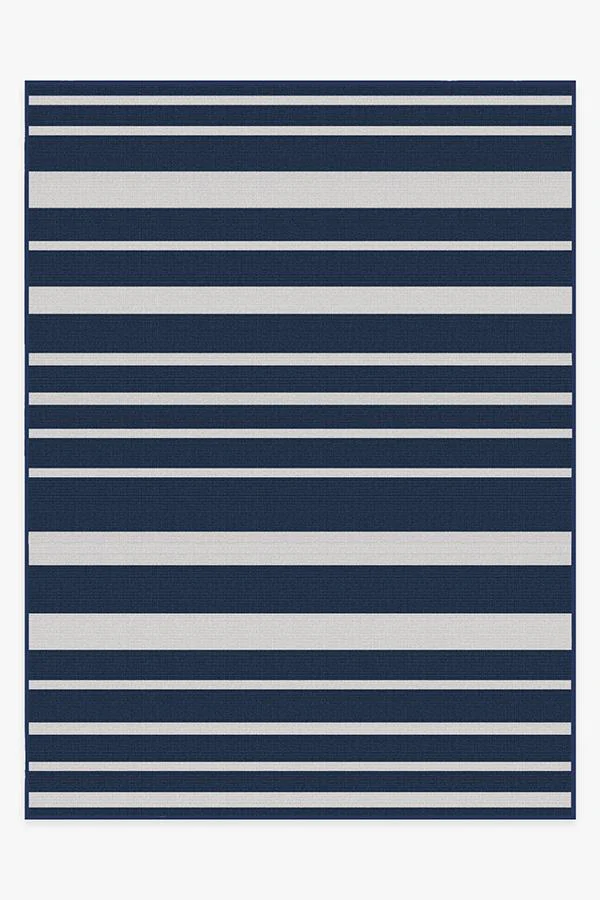 Sailmaker Stripe Blue Outdoor Rug