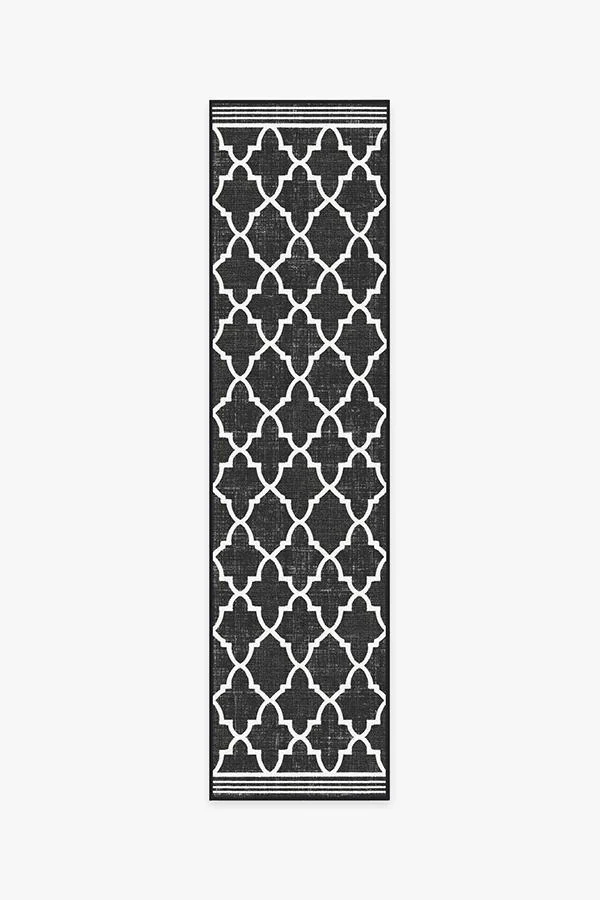 Varia Trellis Black Outdoor Rug