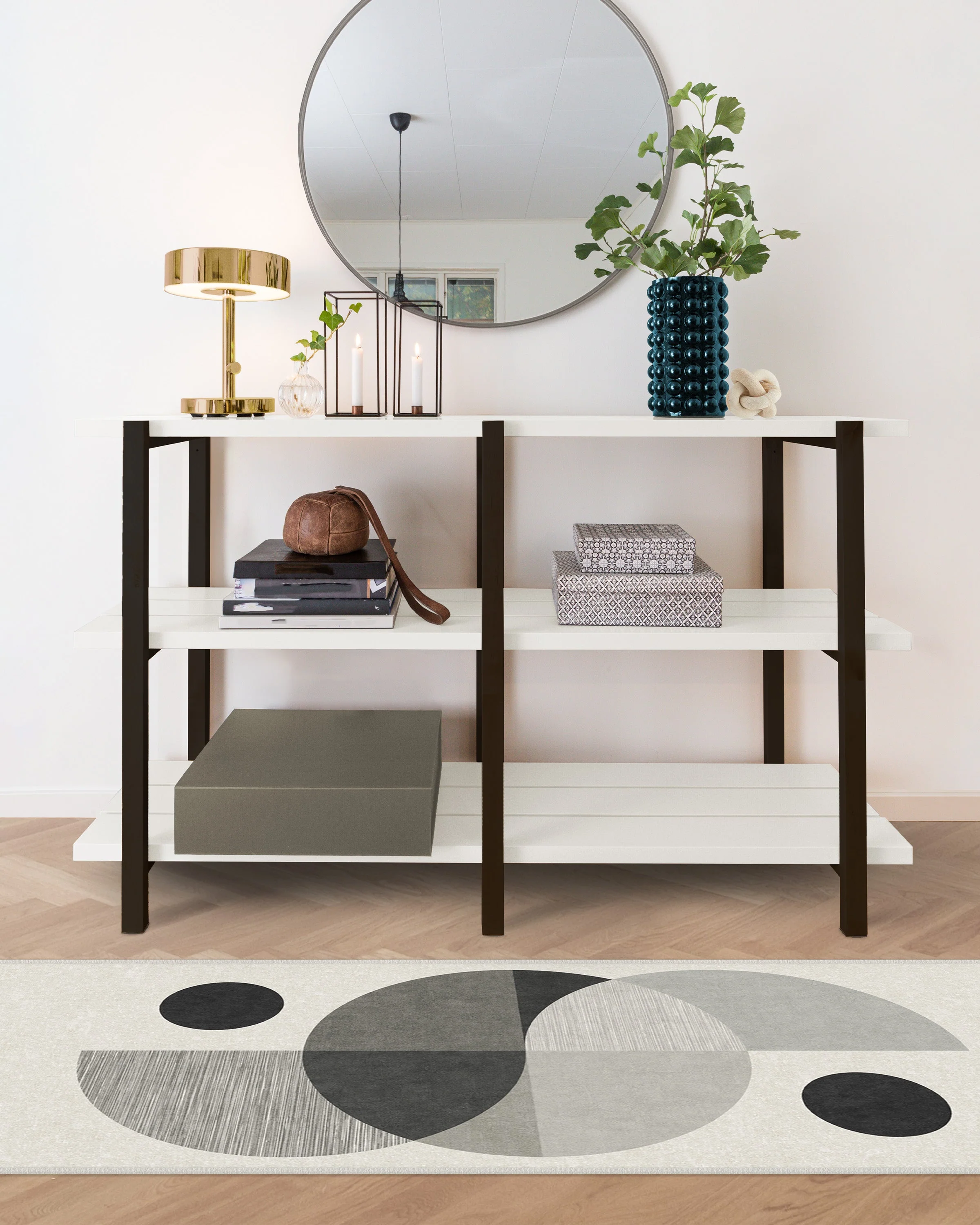 Villette Greyscale Flatwoven Rug by Nina Takesh