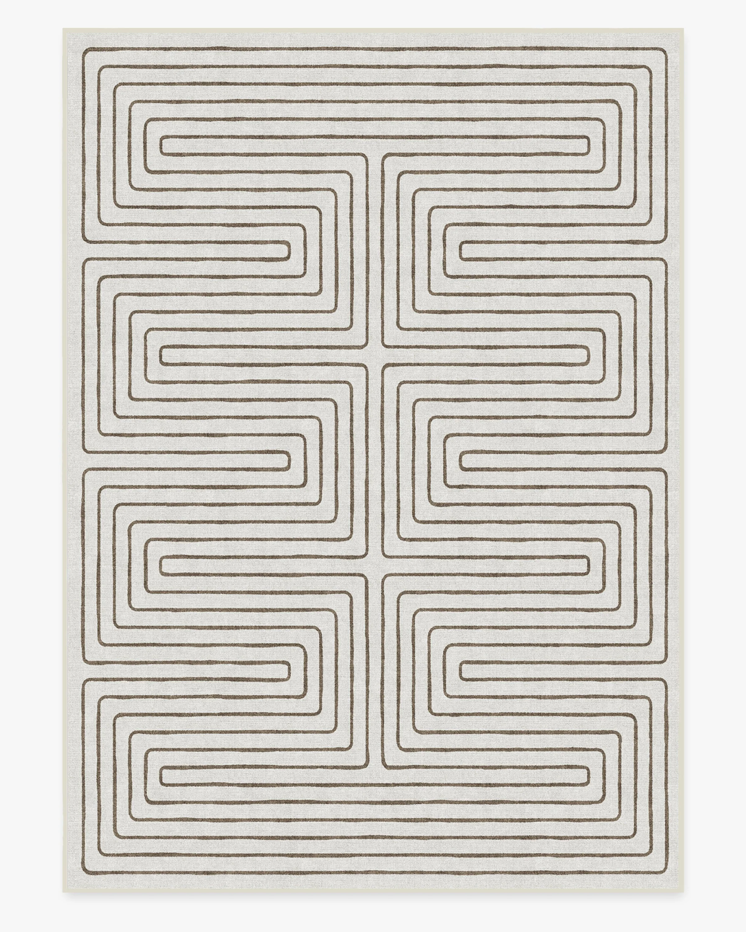 Labyrinth Camel & Ivory Flatwoven Rug by Jonathan Adler