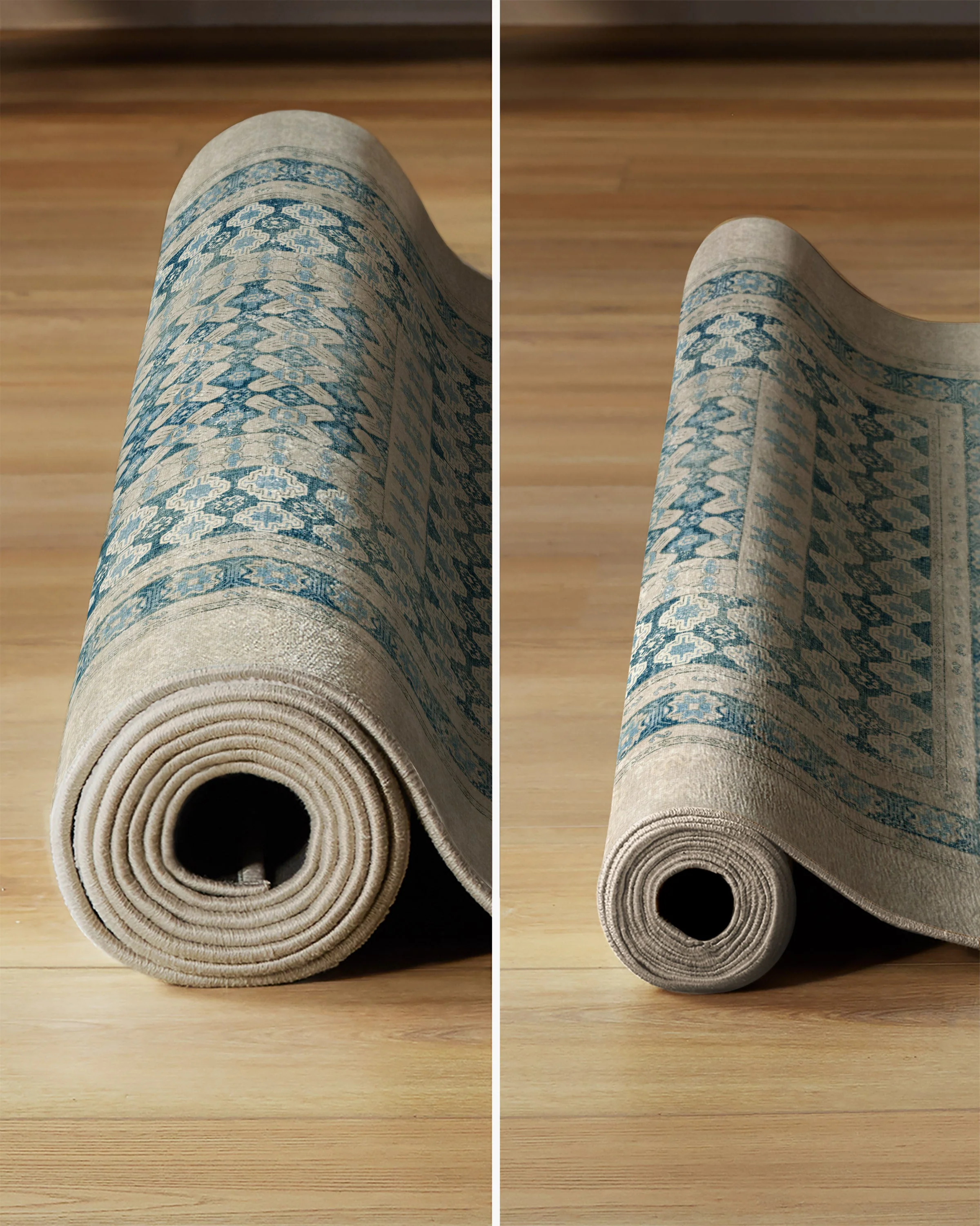 Cyrus Neutral & Blue Rug