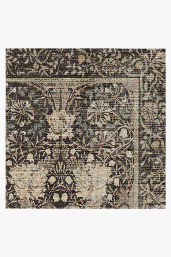 Honeysuckle & Tulip Dark Wood Rug by Morris & Co.