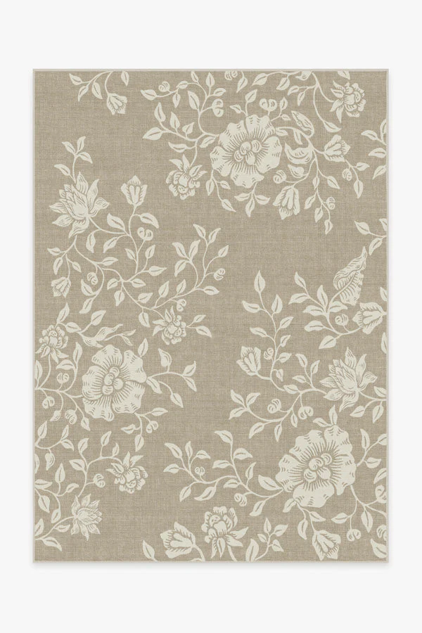 Mallow Flower Natural Stone Rug by Morris & Co.