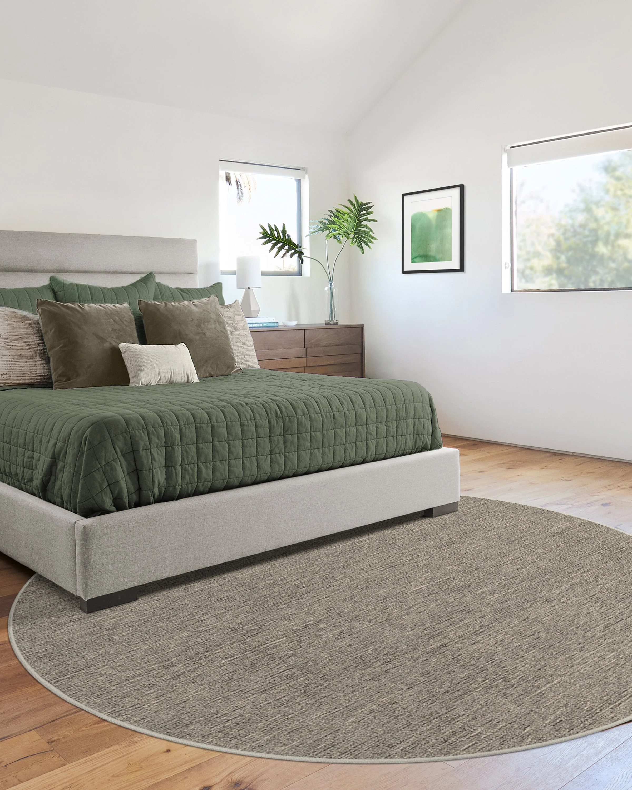 Melange Solid Natural Stone Flatwoven Rug