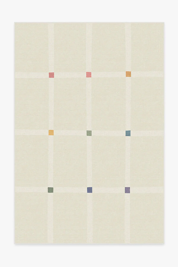 Joanna Ivory Pop Flatwoven Rug by The Home Edit