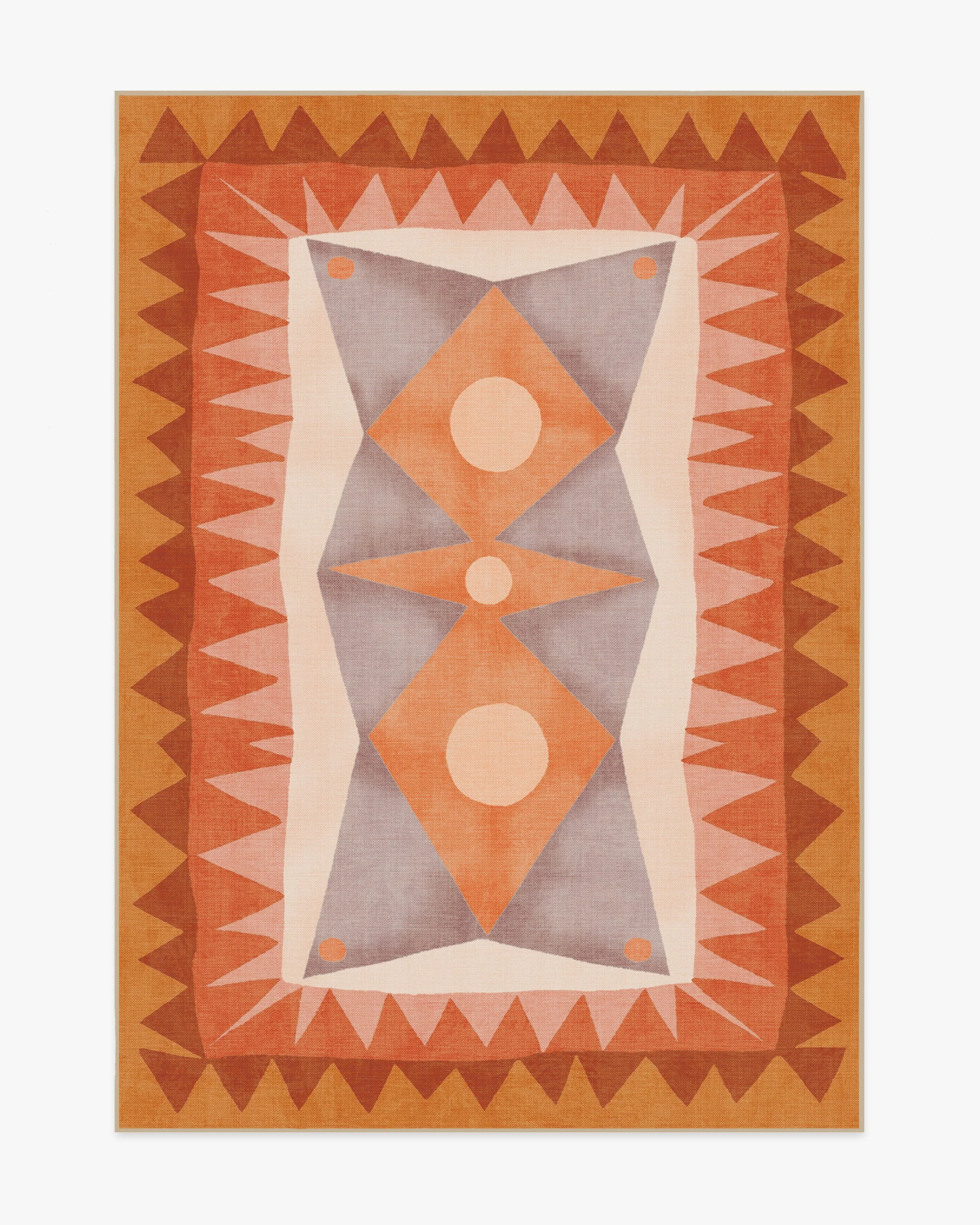 Hilma Papaya Outdoor Rug by Justina Blakeney