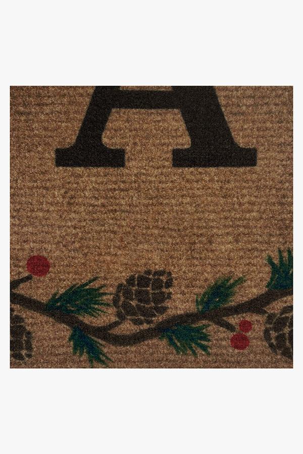 Winter Woods Monogram Doormat
