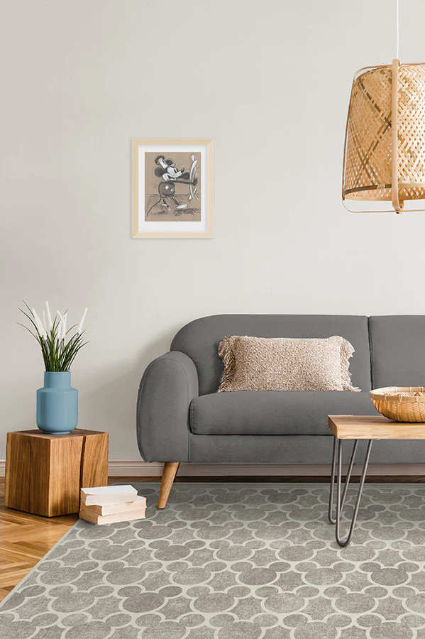 Mickey Trellis Ash Grey Flatwoven Rug