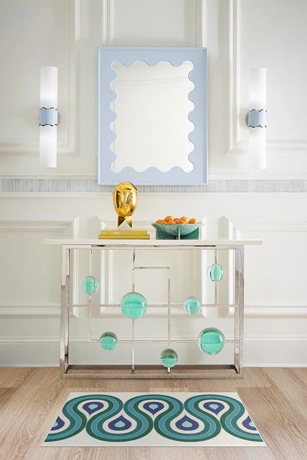 Milano Peacock Rug by Jonathan Adler