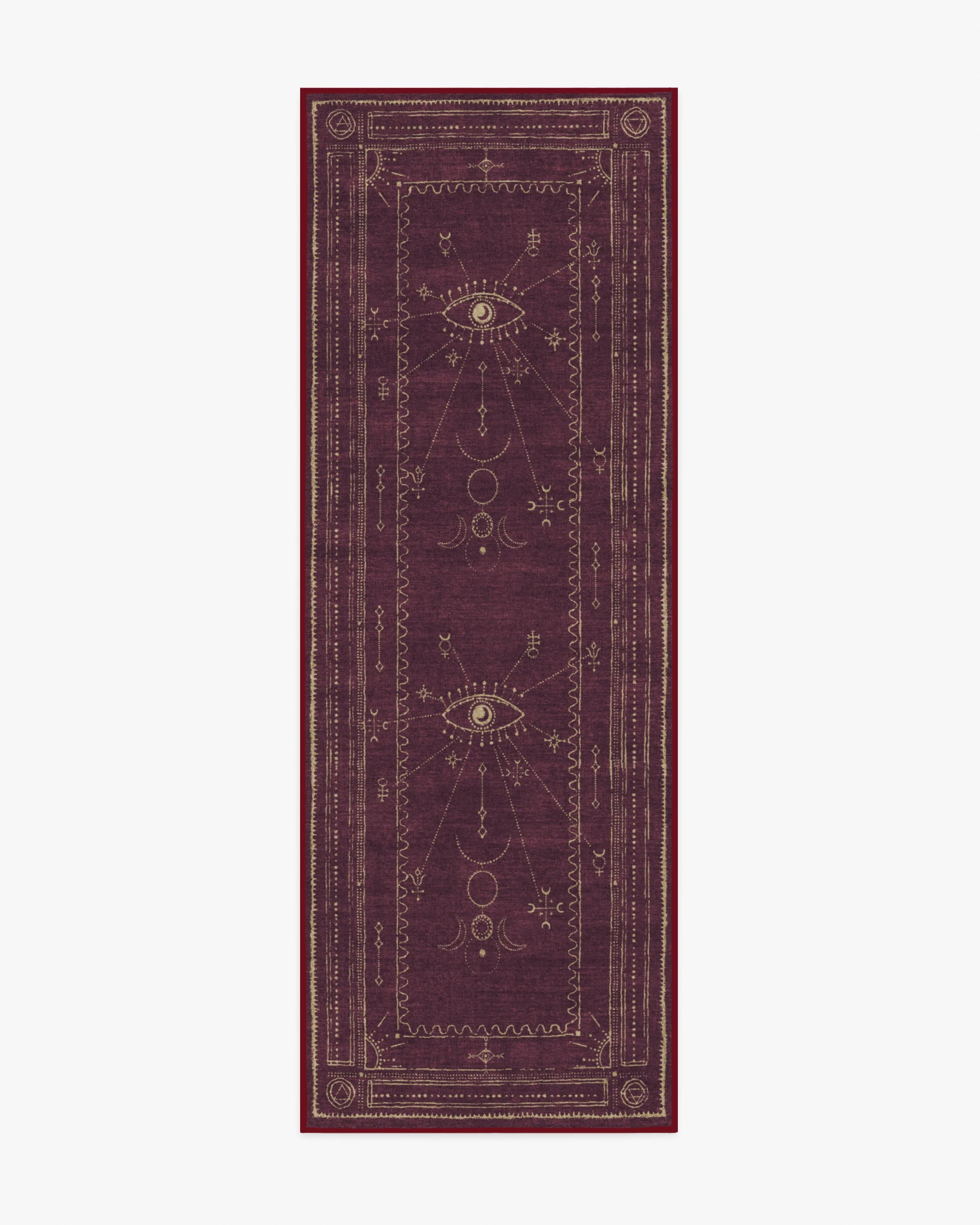Velith Burgundy Flatwoven Rug