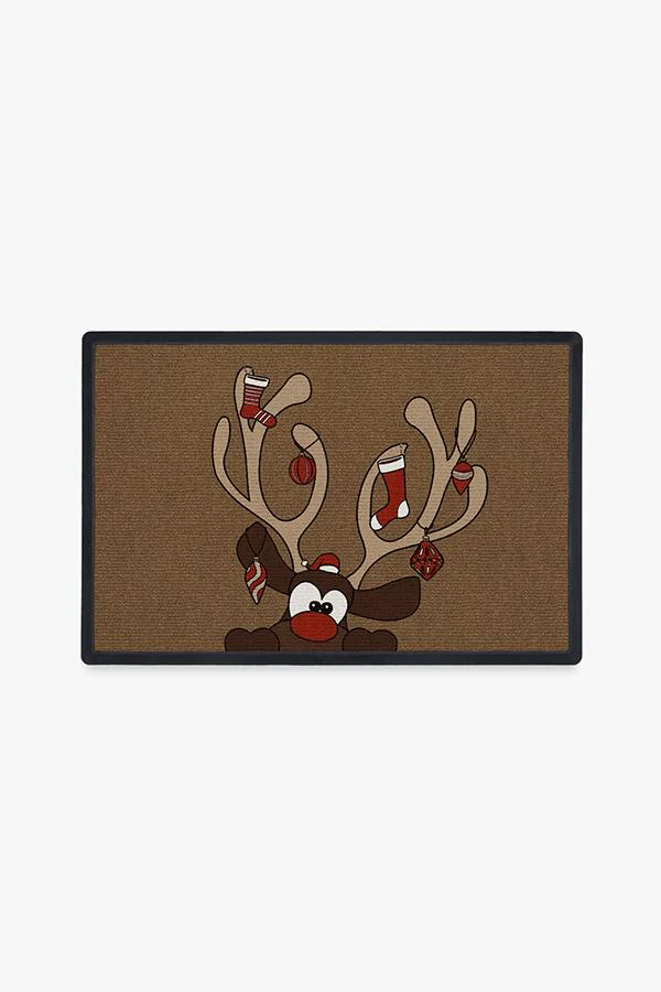Holiday Reindeer Doormat