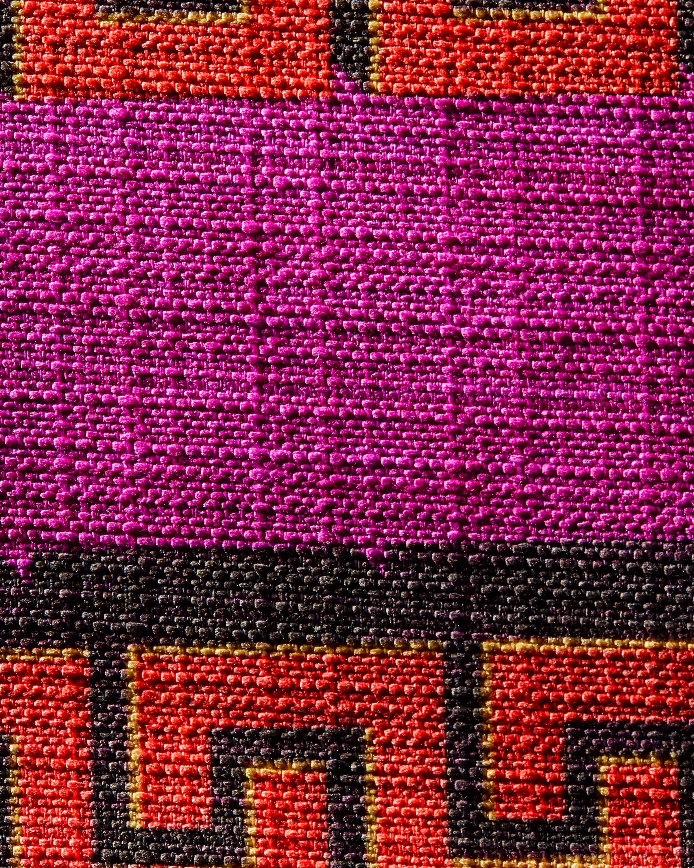 Greek Key Fuchsia Woven Throw Pillow by Jonathan Adler