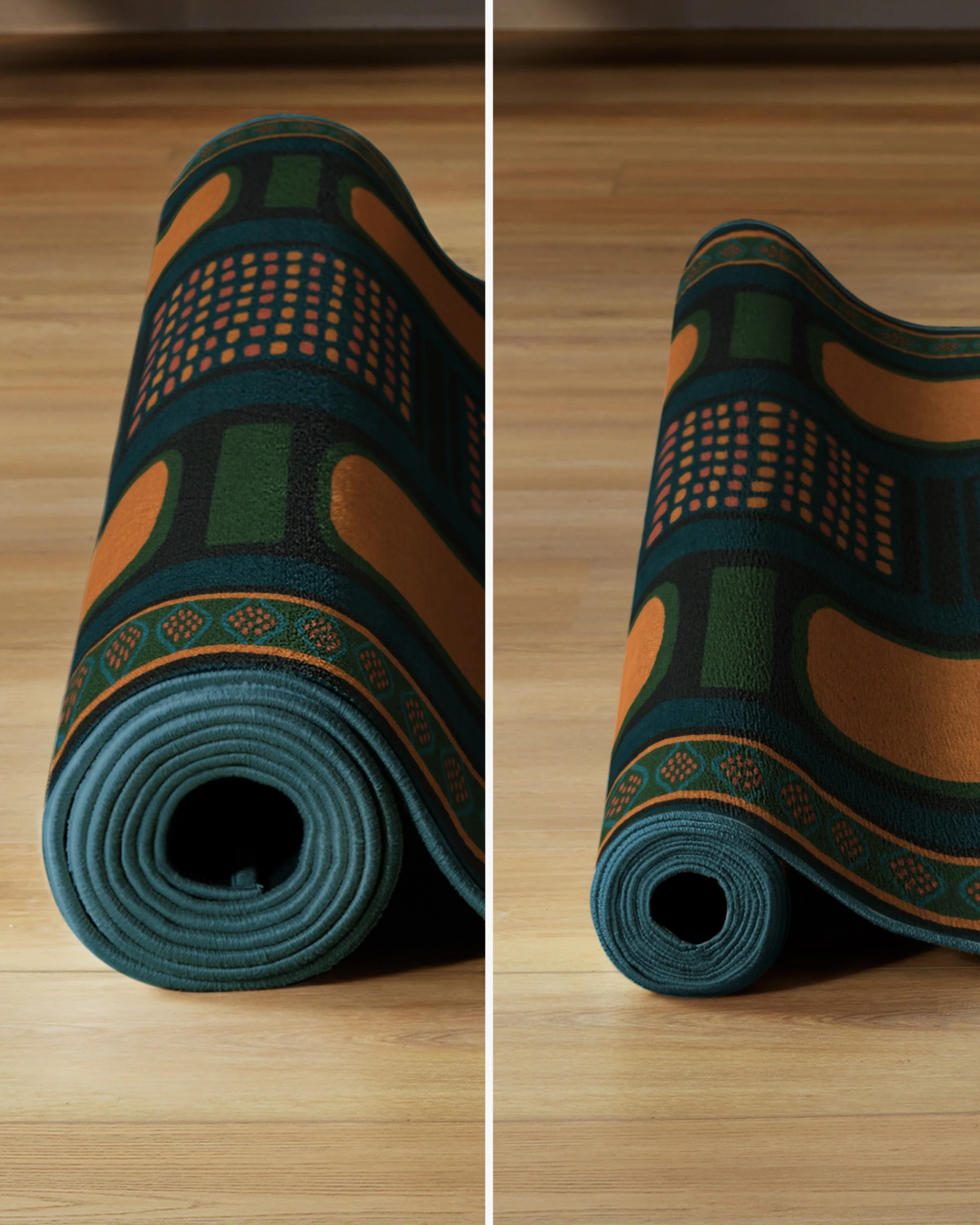 Nerissa Teal & Gold Rug by Architectural Digest
