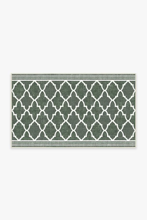 Varia Trellis Forest Green Outdoor Rug