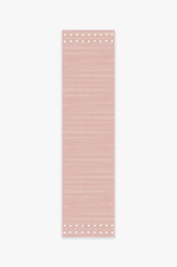 Dot Border Pink Rug