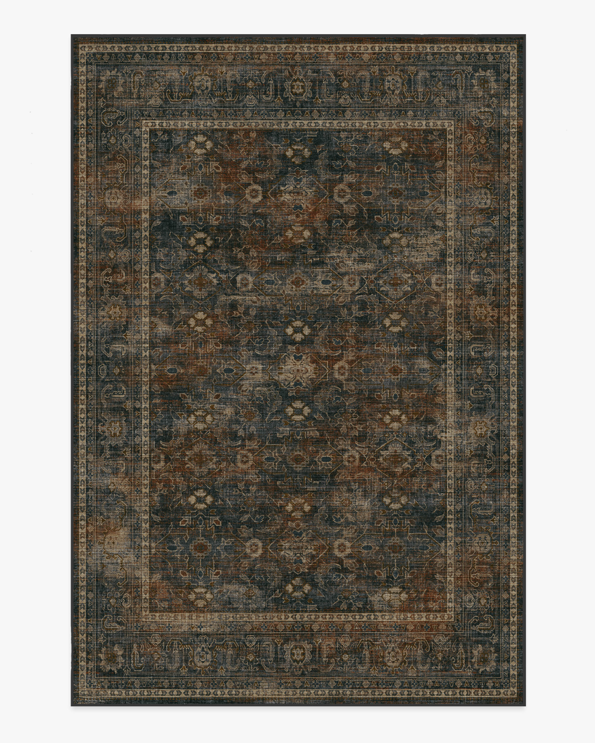 Ophelia Navy & Redwood Rug