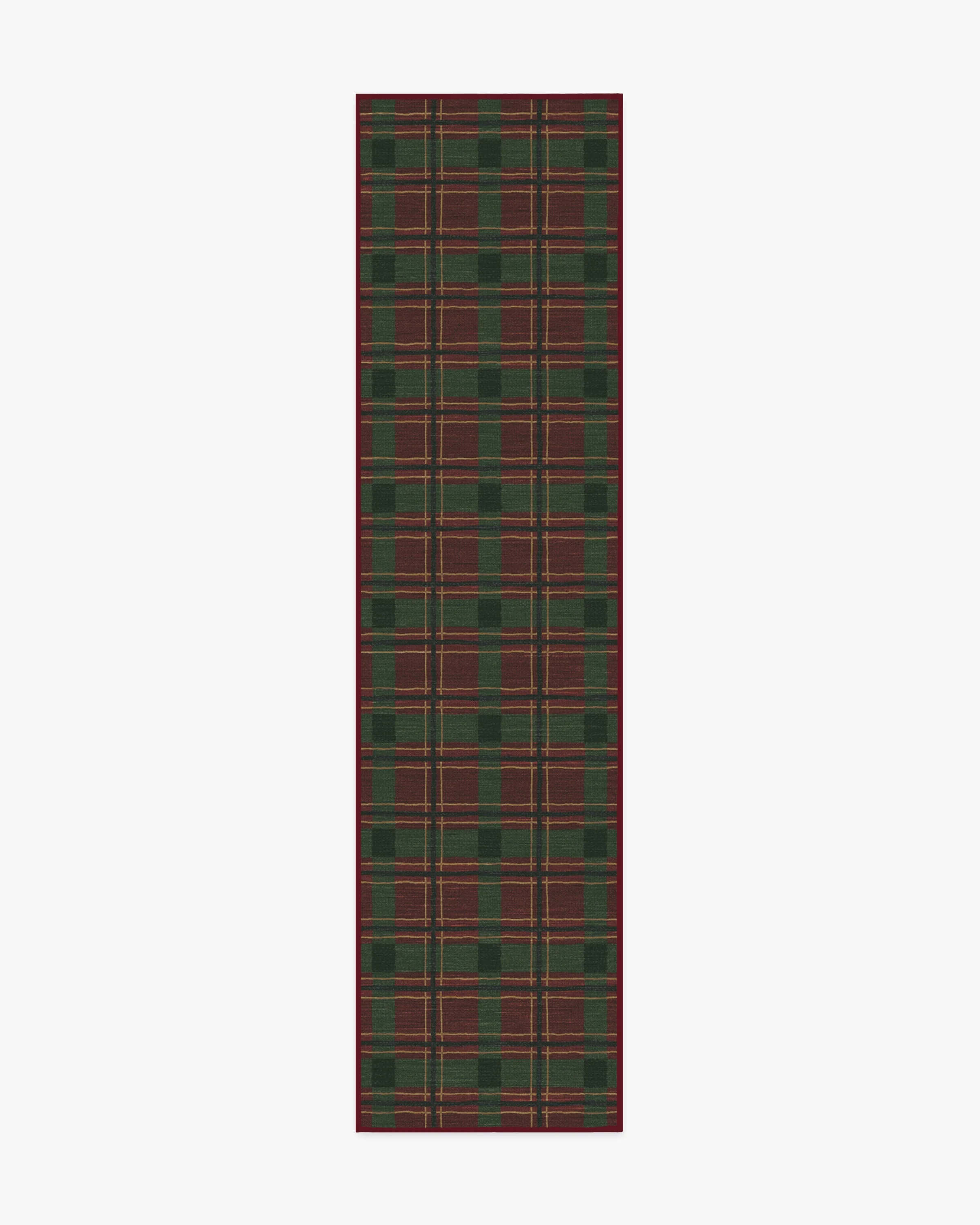 Piper Plaid Burgundy & Green Flatwoven Rug